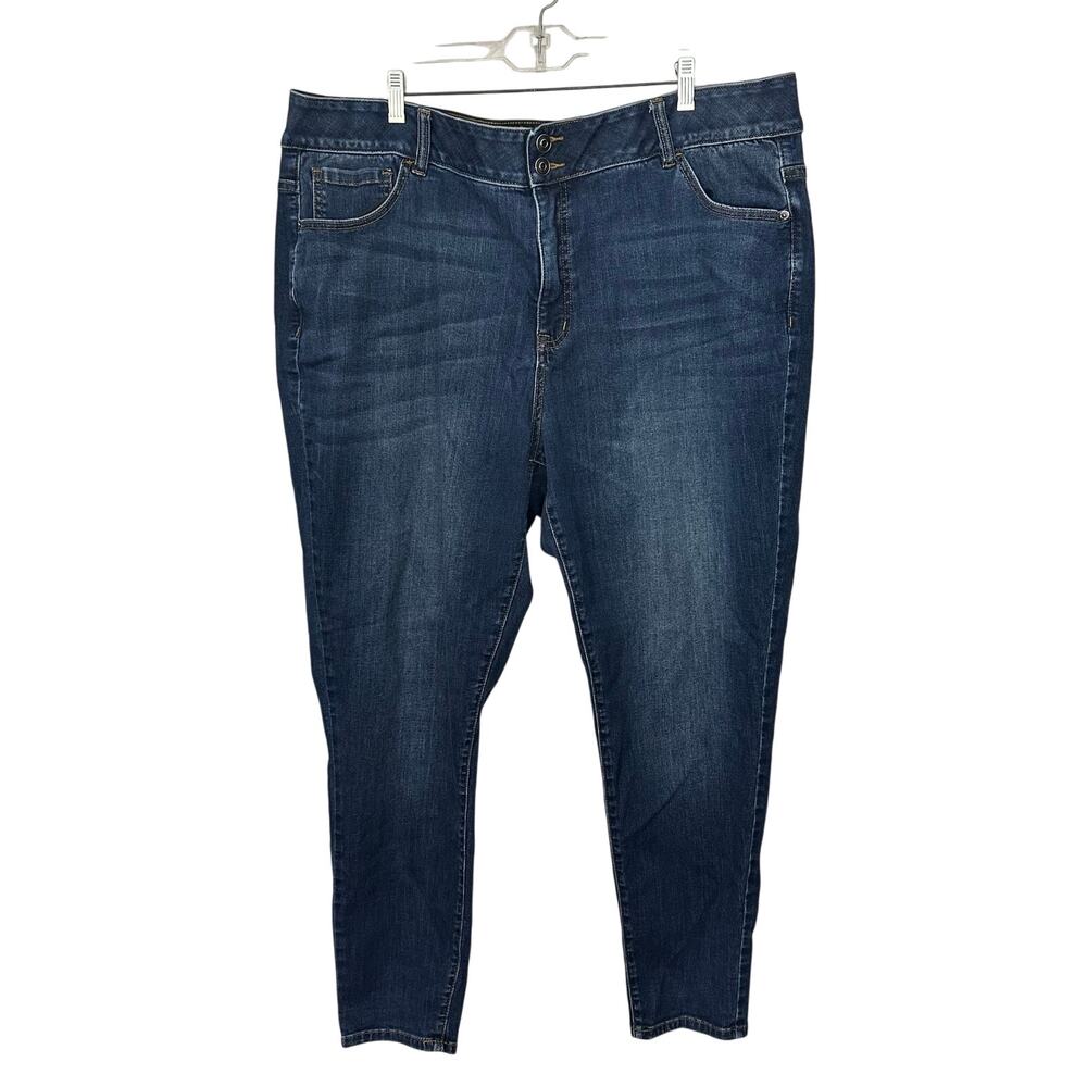 Venezia Jeans Skinny Womens 26 Elastic Comfort Waist Cotton Blend Stretch Dark‎